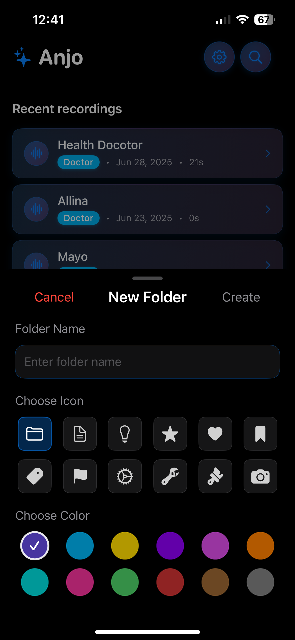Anjo App Main Interface